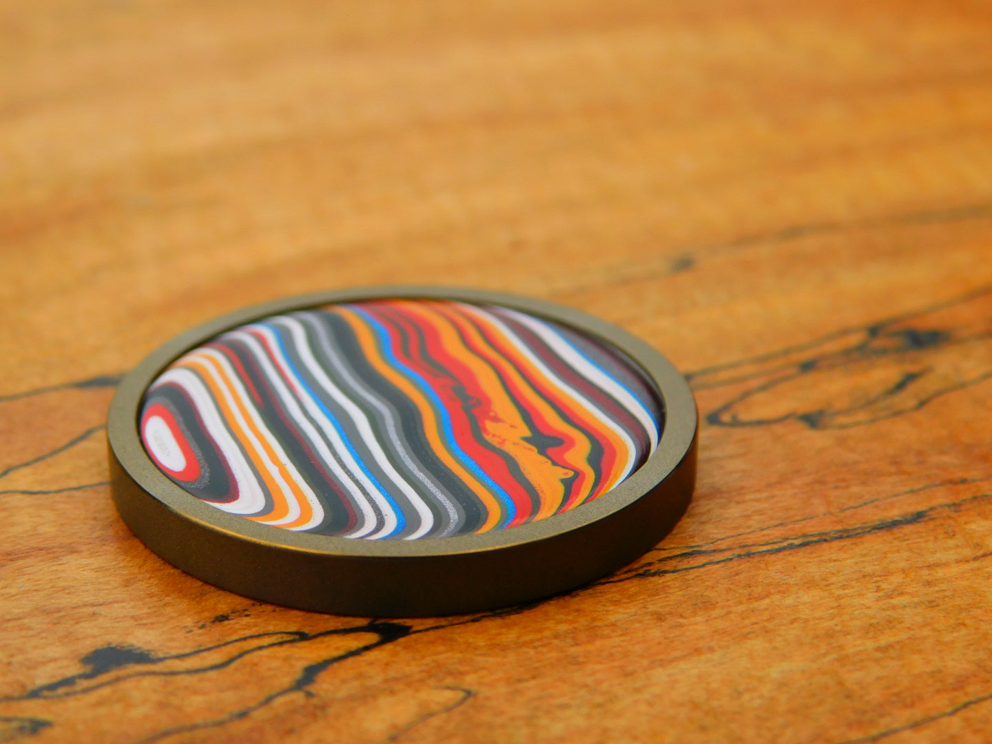 Bronzed Titanium x Fordite Coin