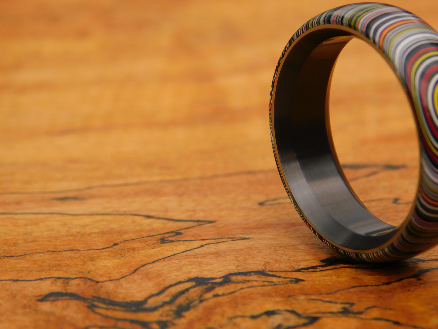 Crosscut Fordite x Black Zirc - Size 12