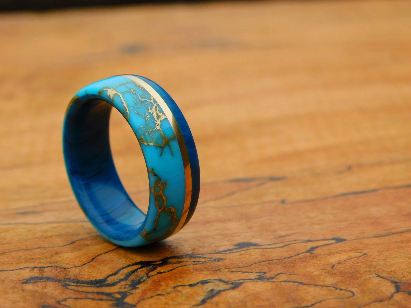 Turquoise Gem x Gold Vein Ring