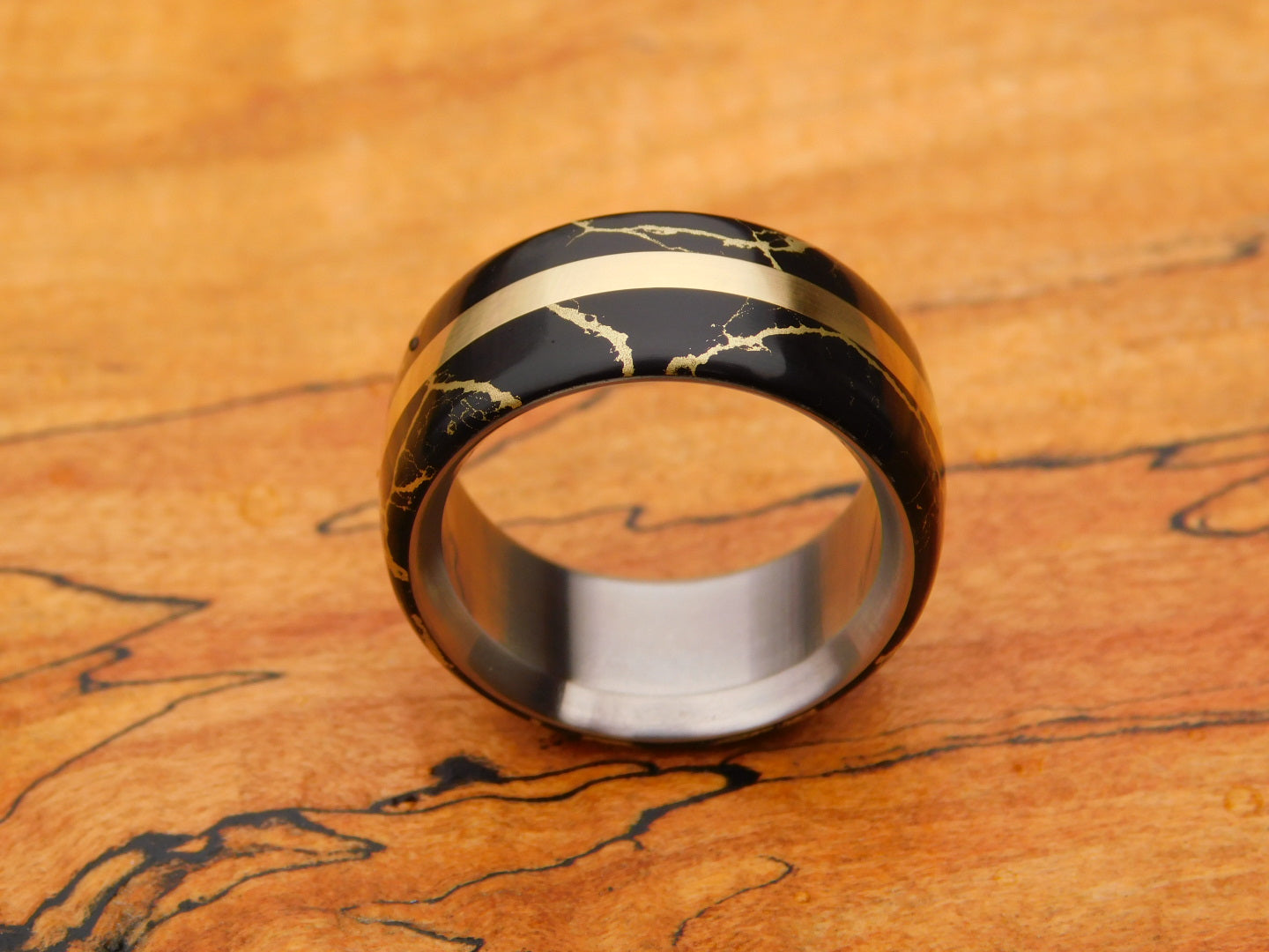 Black Gold x Brass x Titanium Ring