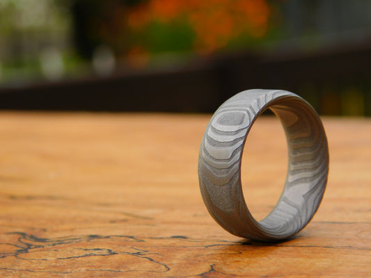 Lucia Stainless Damascus Ring