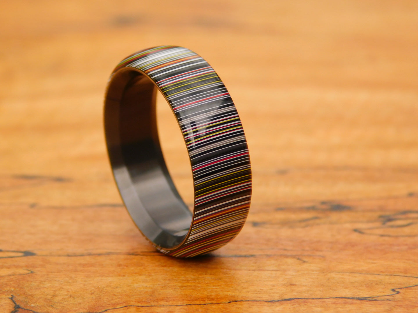 Crosscut Fordite x Black Zirc - Size 12