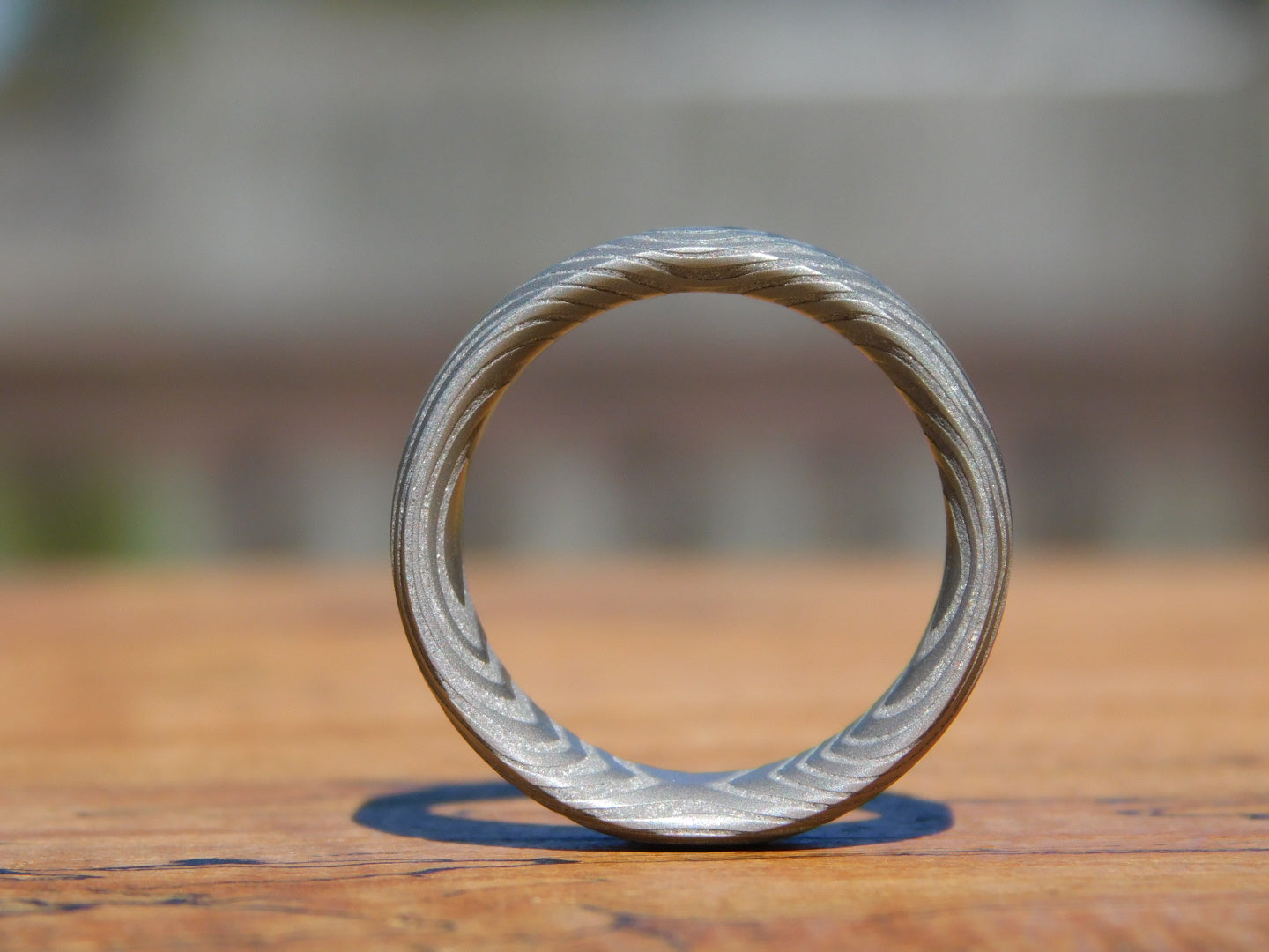 Lucia Stainless Damascus Ring