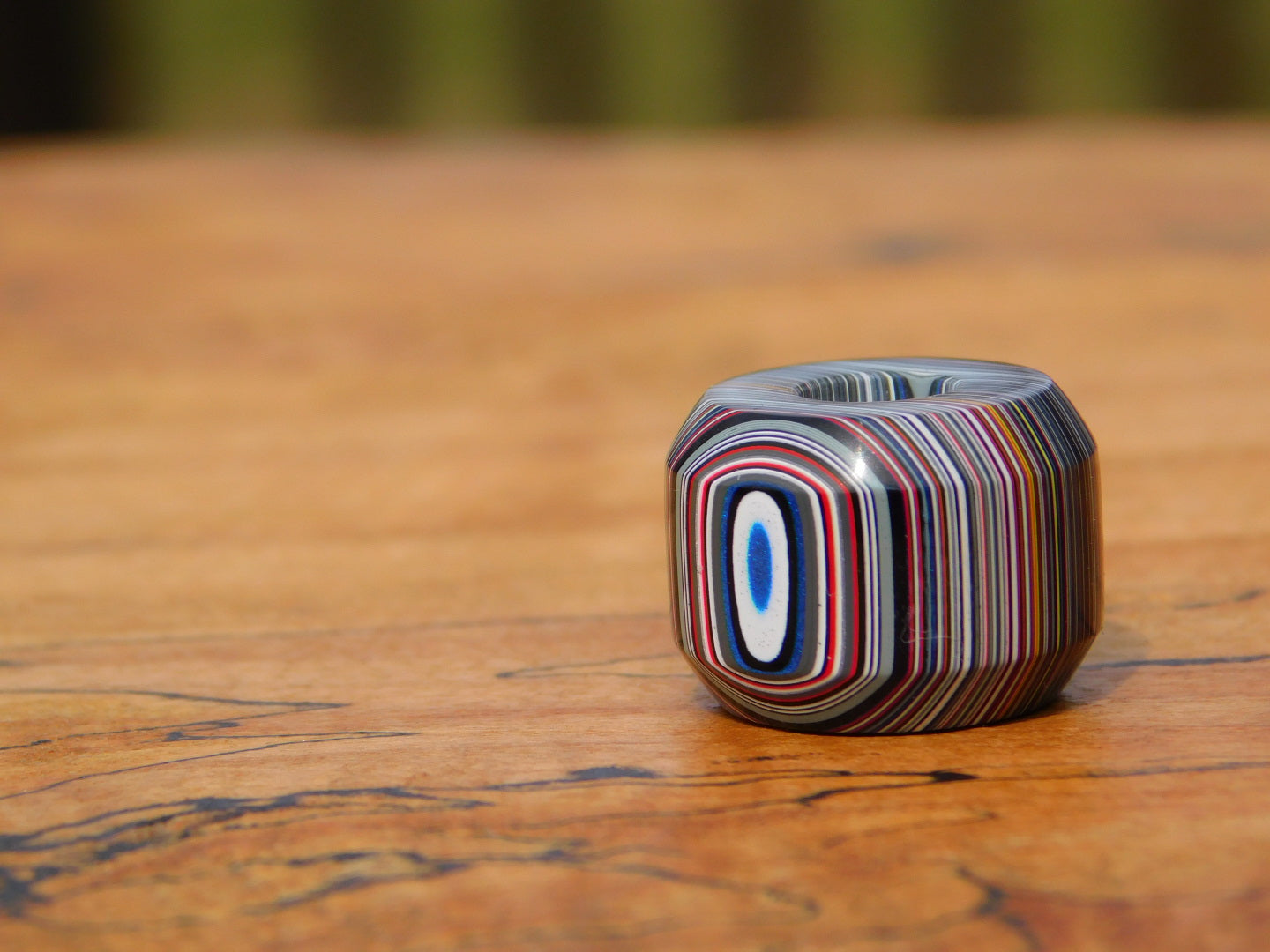 Crosscut Fordite Bead