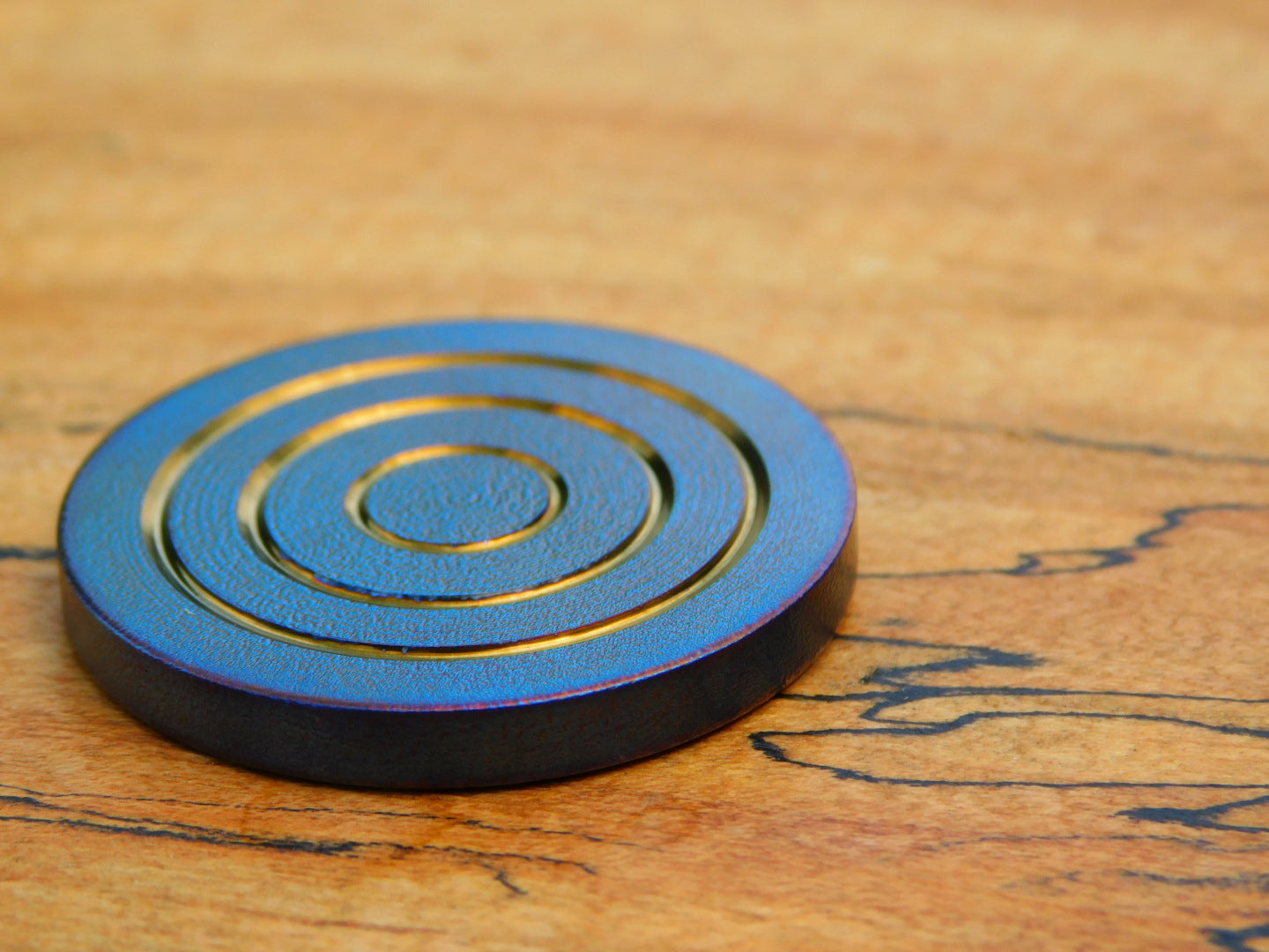 Tempered Titanium x Fordite Coin