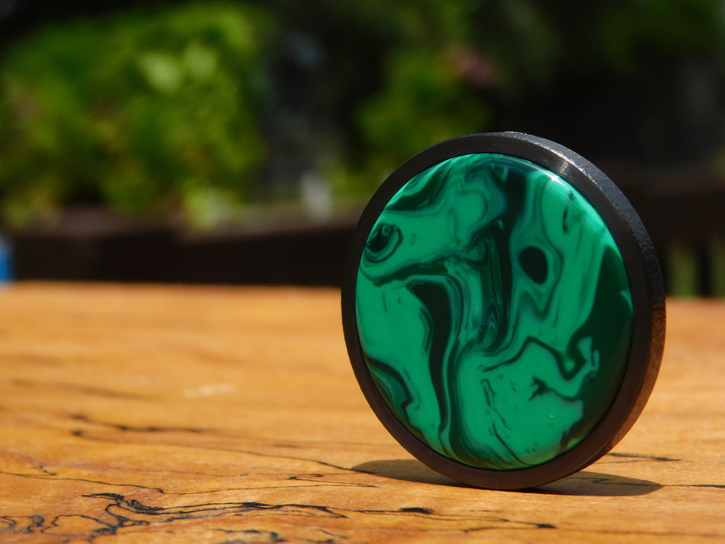 Black Zirc x Malachite Trustone Coin