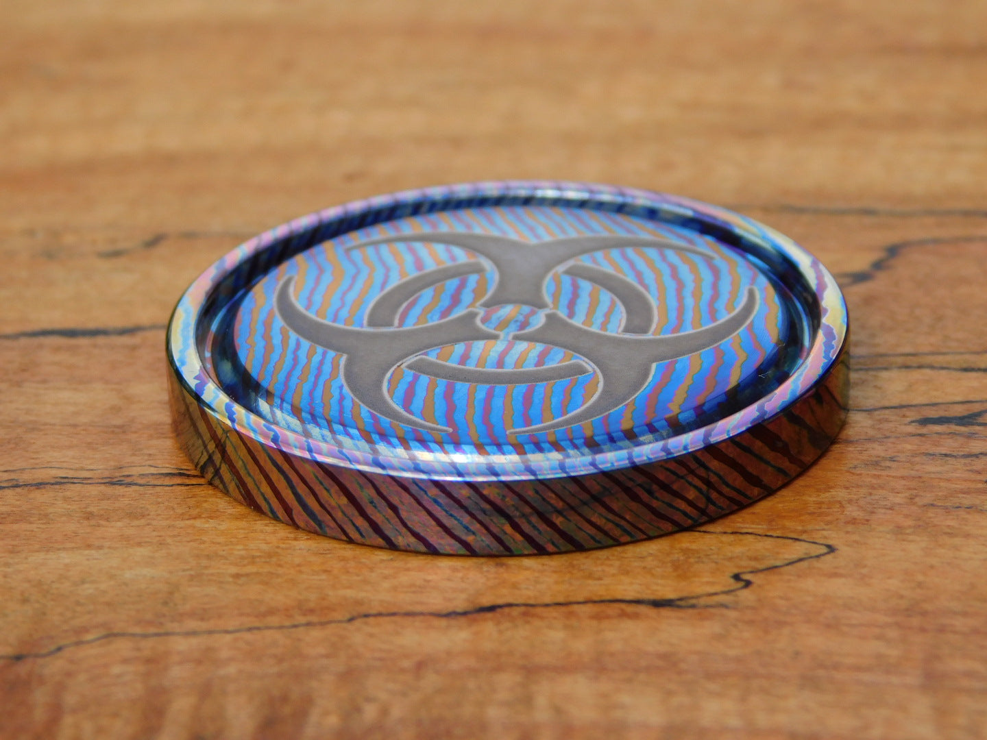 Biohazard Timascus Coin