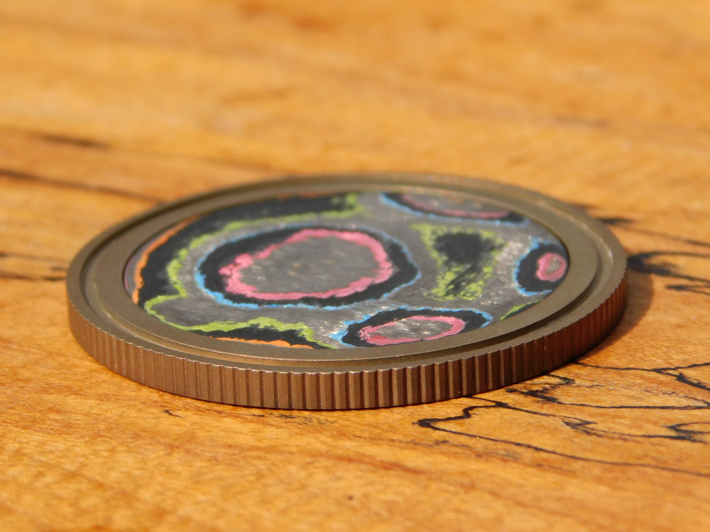 Biohazard Stainless x Carbon Fiber Coin