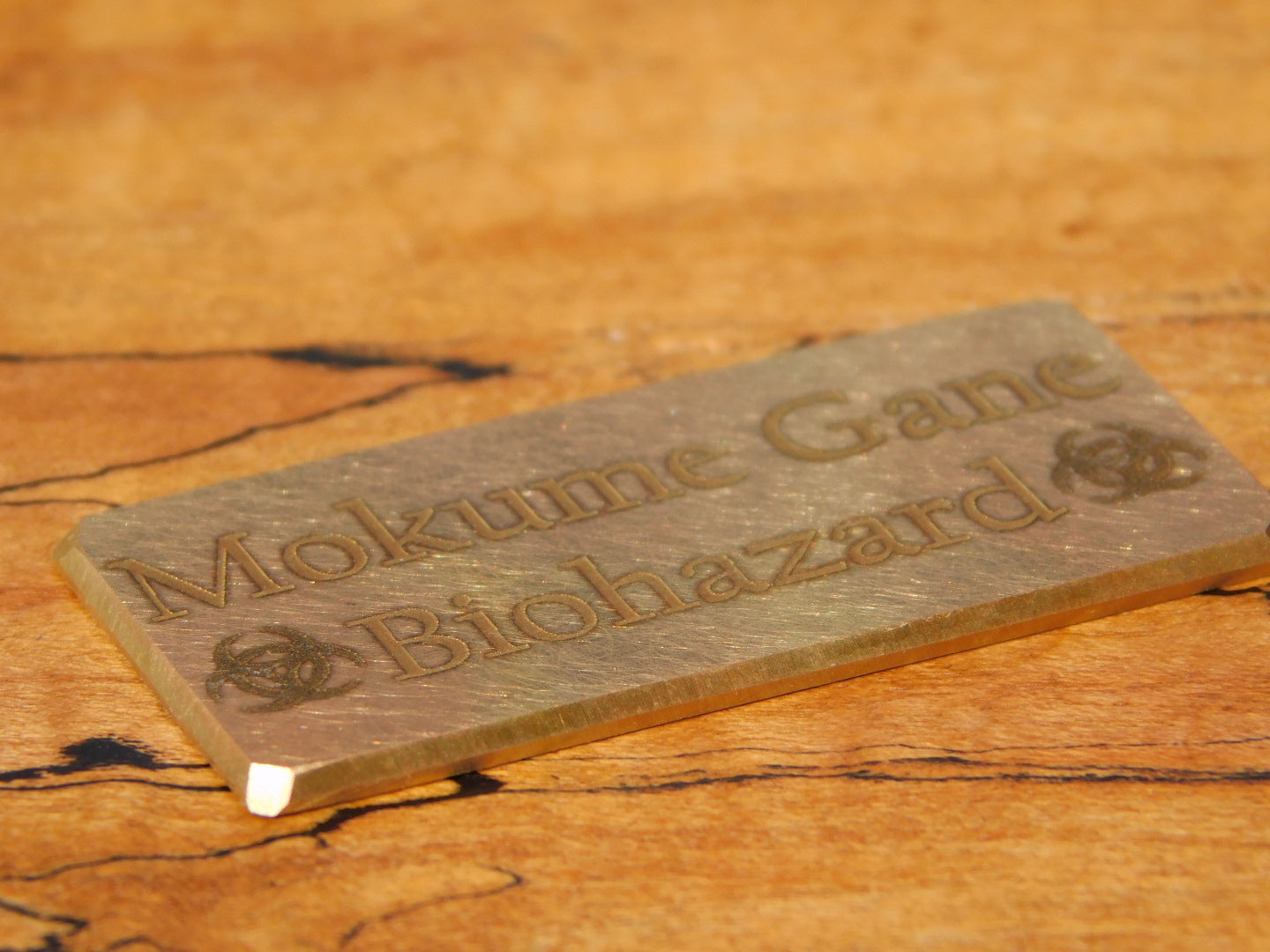 Biohazard Mokume Gane Coin