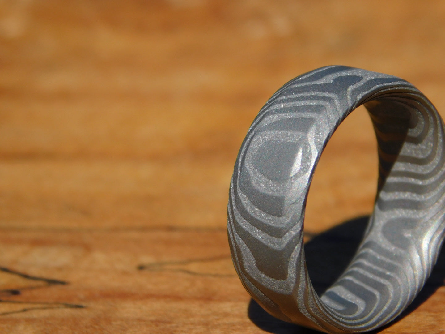 Lucia Stainless Damascus Ring