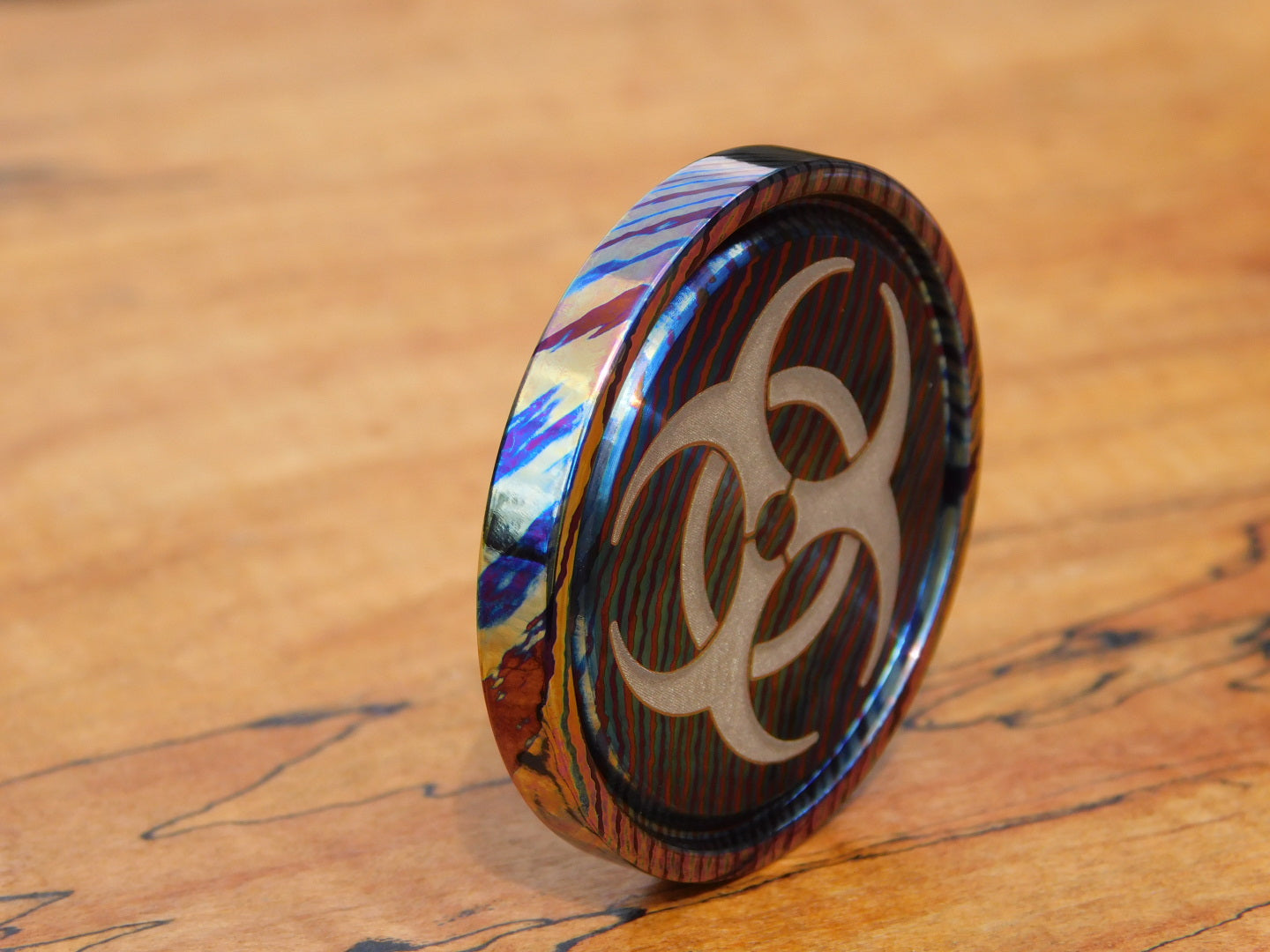 Biohazard Timascus Coin