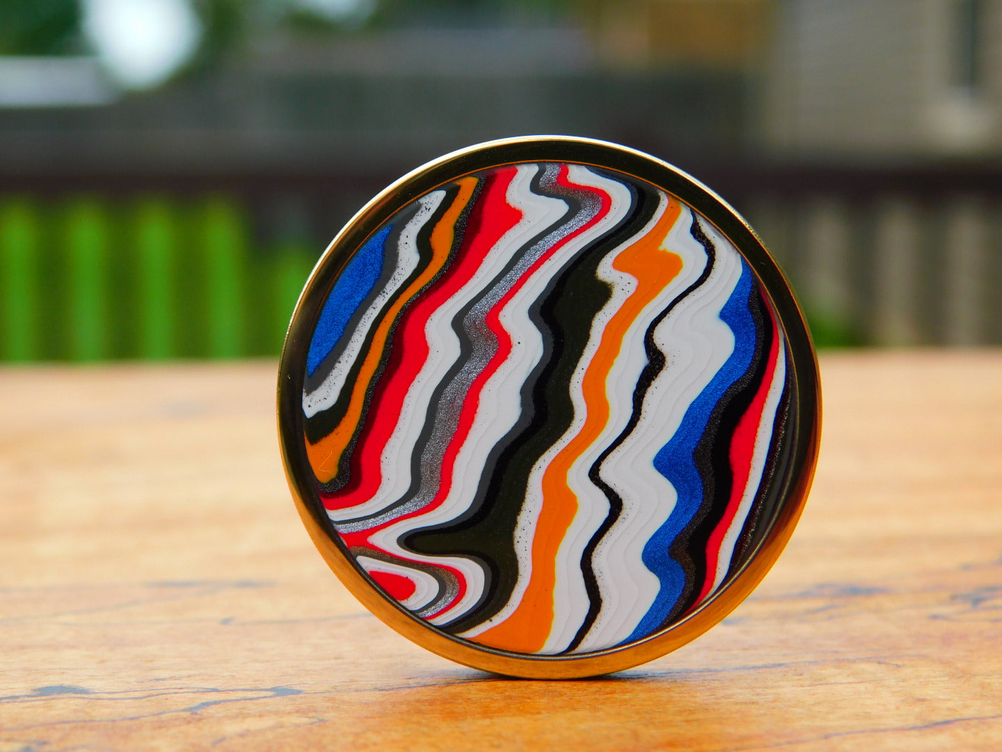 Antiqued Brass x Fordite Coin
