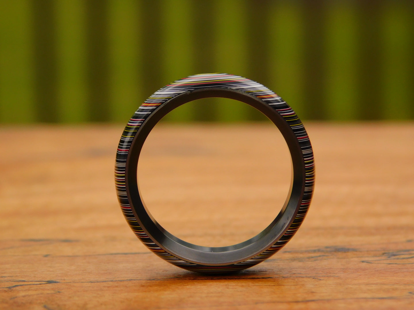 Crosscut Fordite x Black Zirc - Size 12