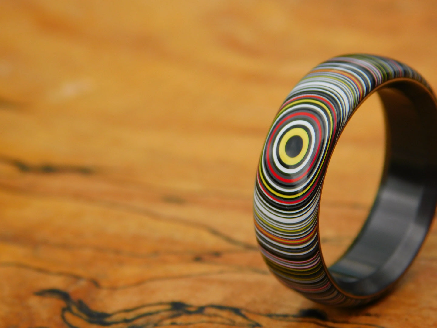 Crosscut Fordite x Black Zirc - Size 12