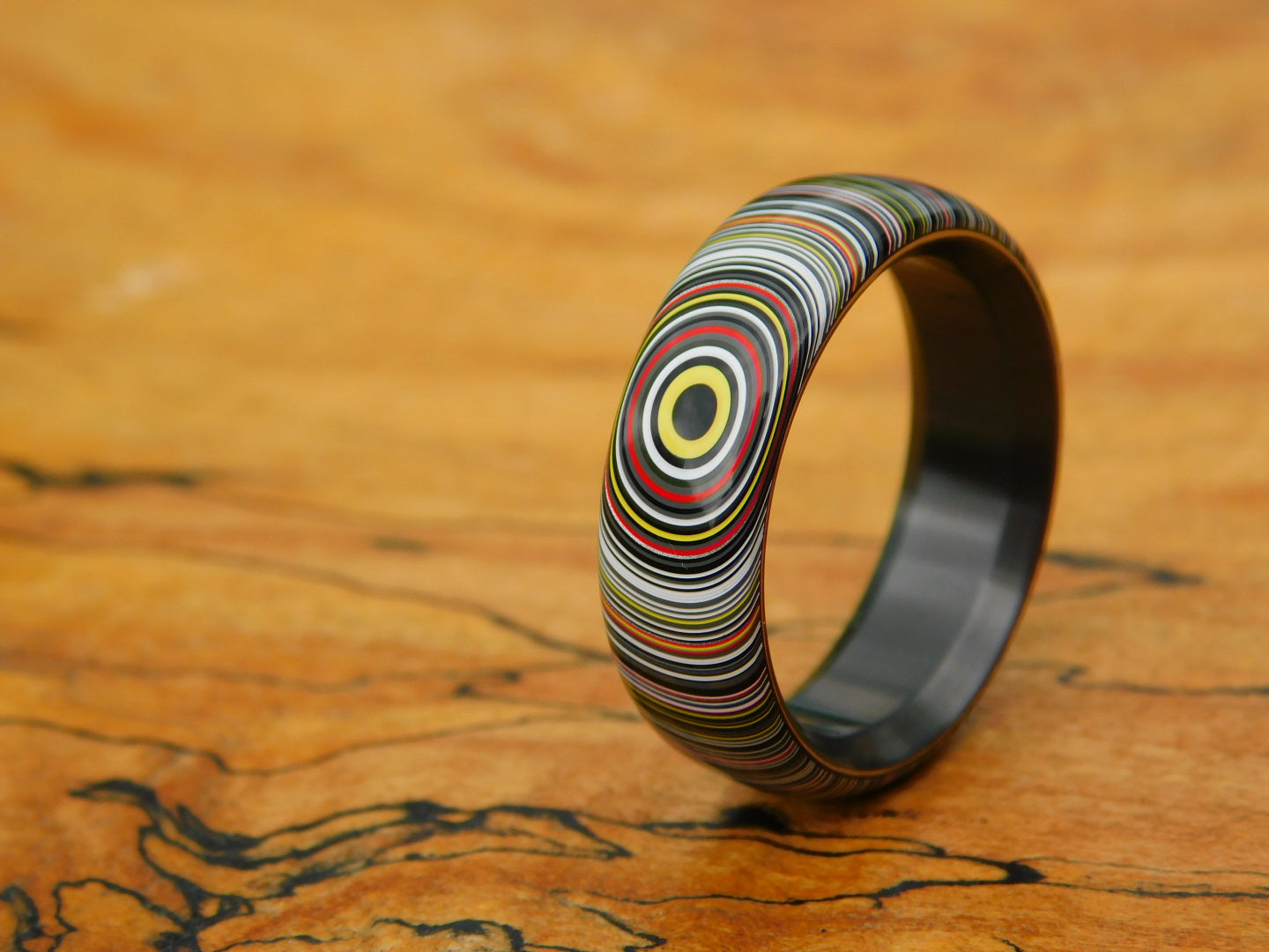 Crosscut Fordite x Black Zirc - Size 12