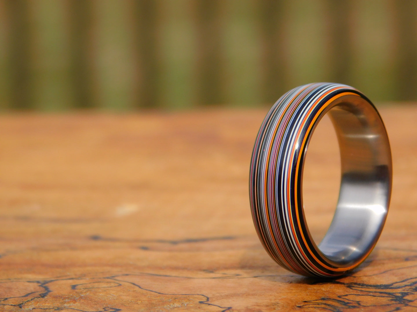 Fordite Agate x Titanium Ring