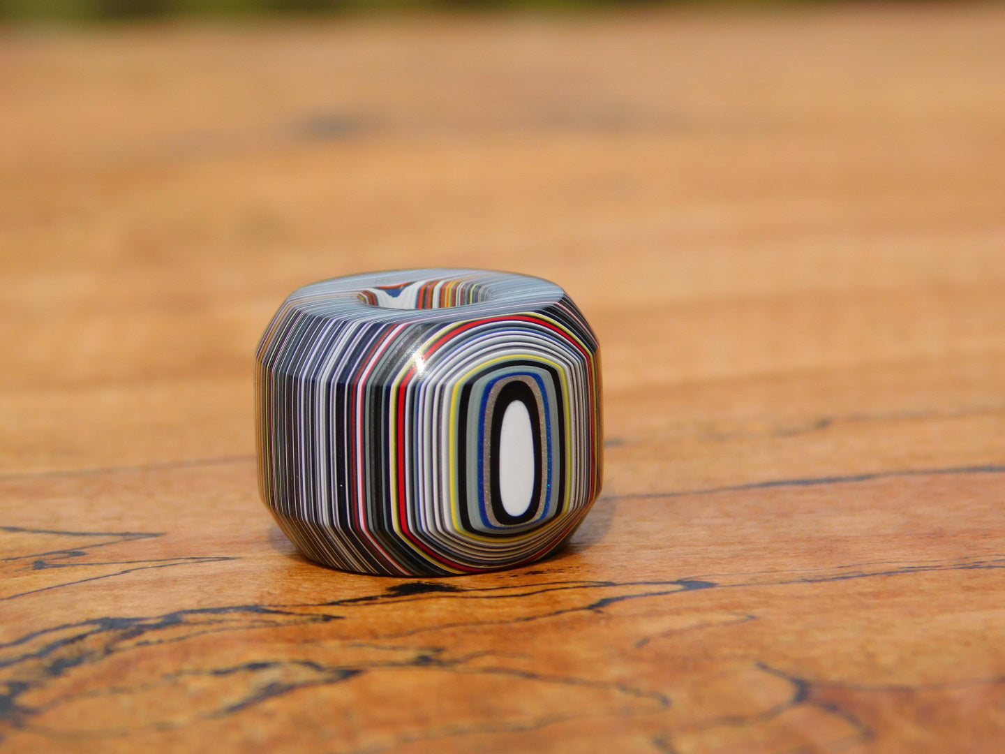 Crosscut Fordite Bead