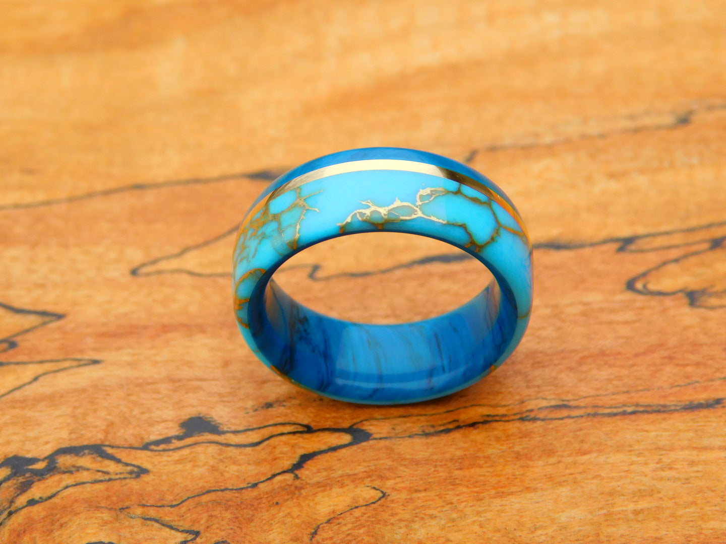 Turquoise Gem x Gold Vein Ring