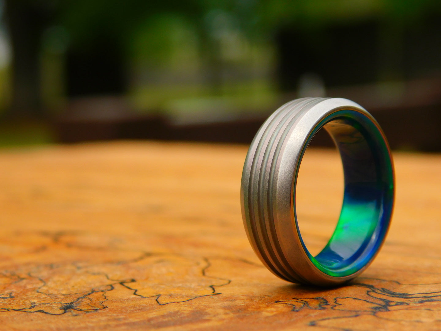 Tempered Ti x Opal Ring
