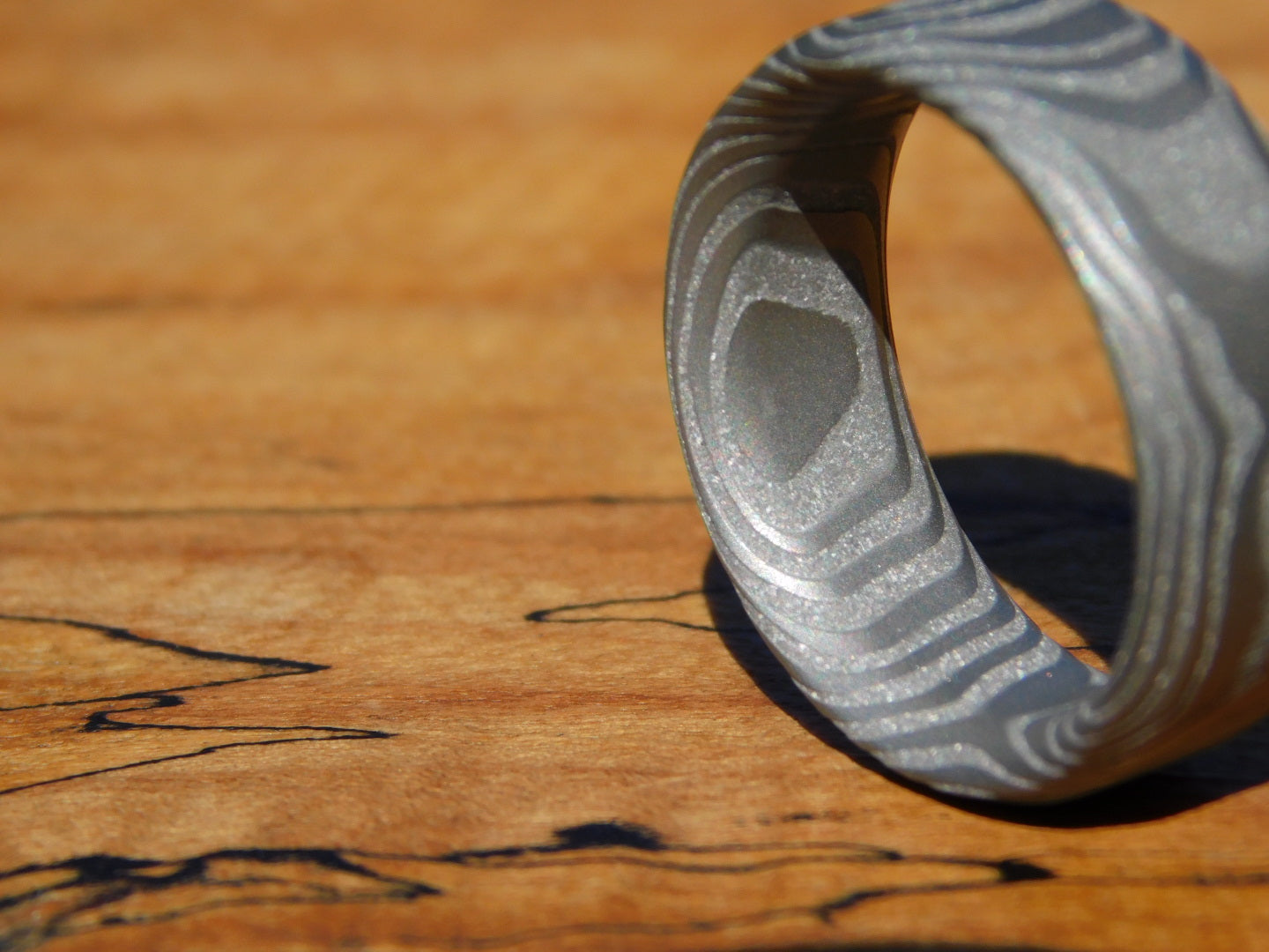 Lucia Stainless Damascus Ring