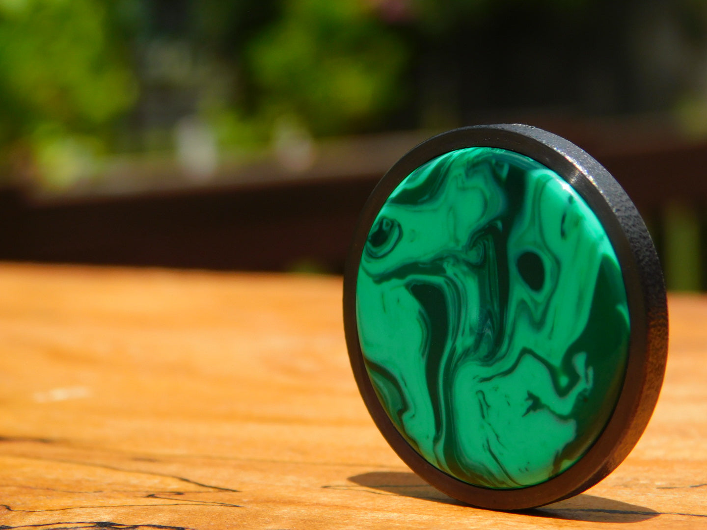 Black Zirc x Malachite Trustone Coin