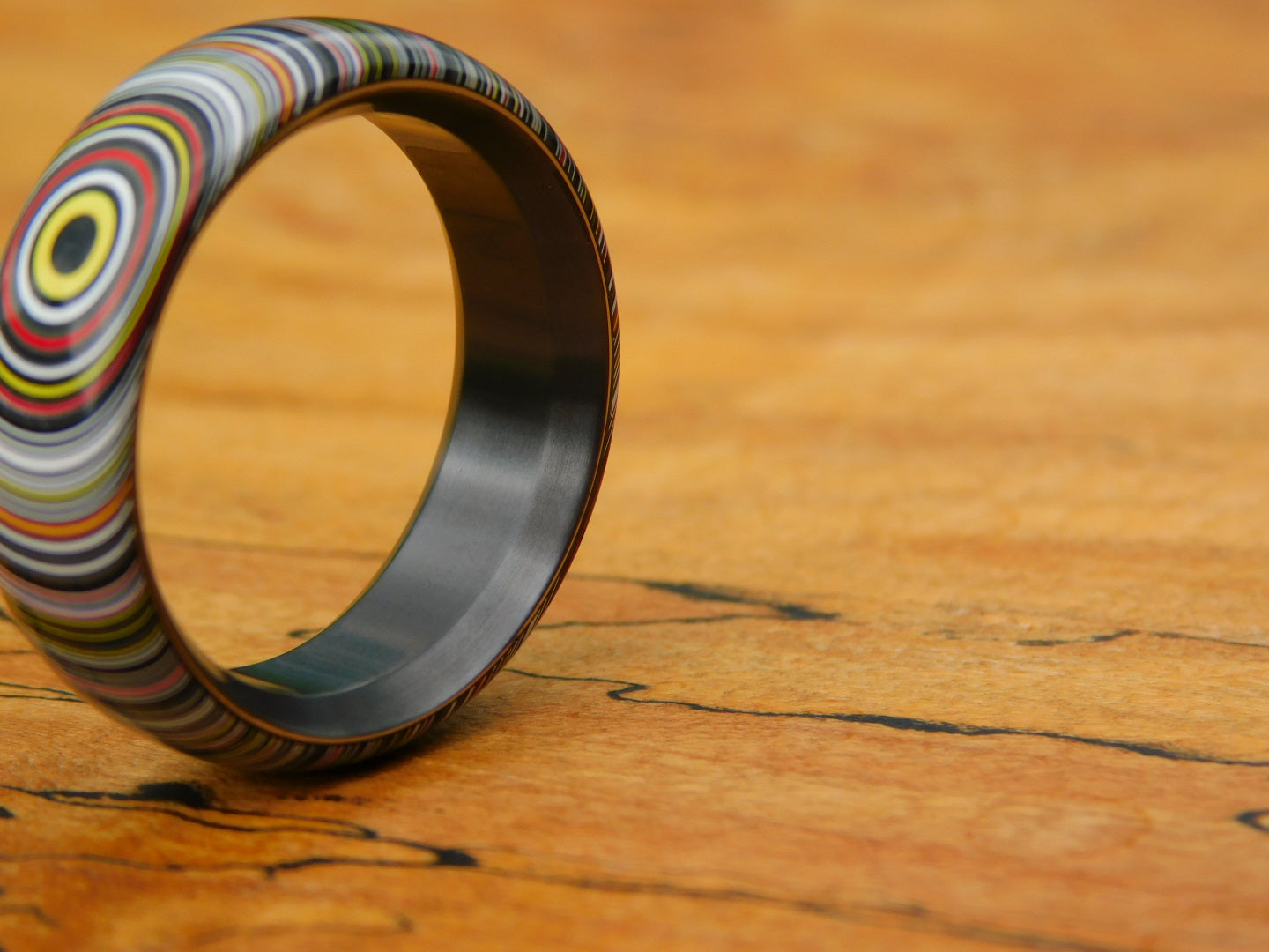 Crosscut Fordite x Black Zirc - Size 12