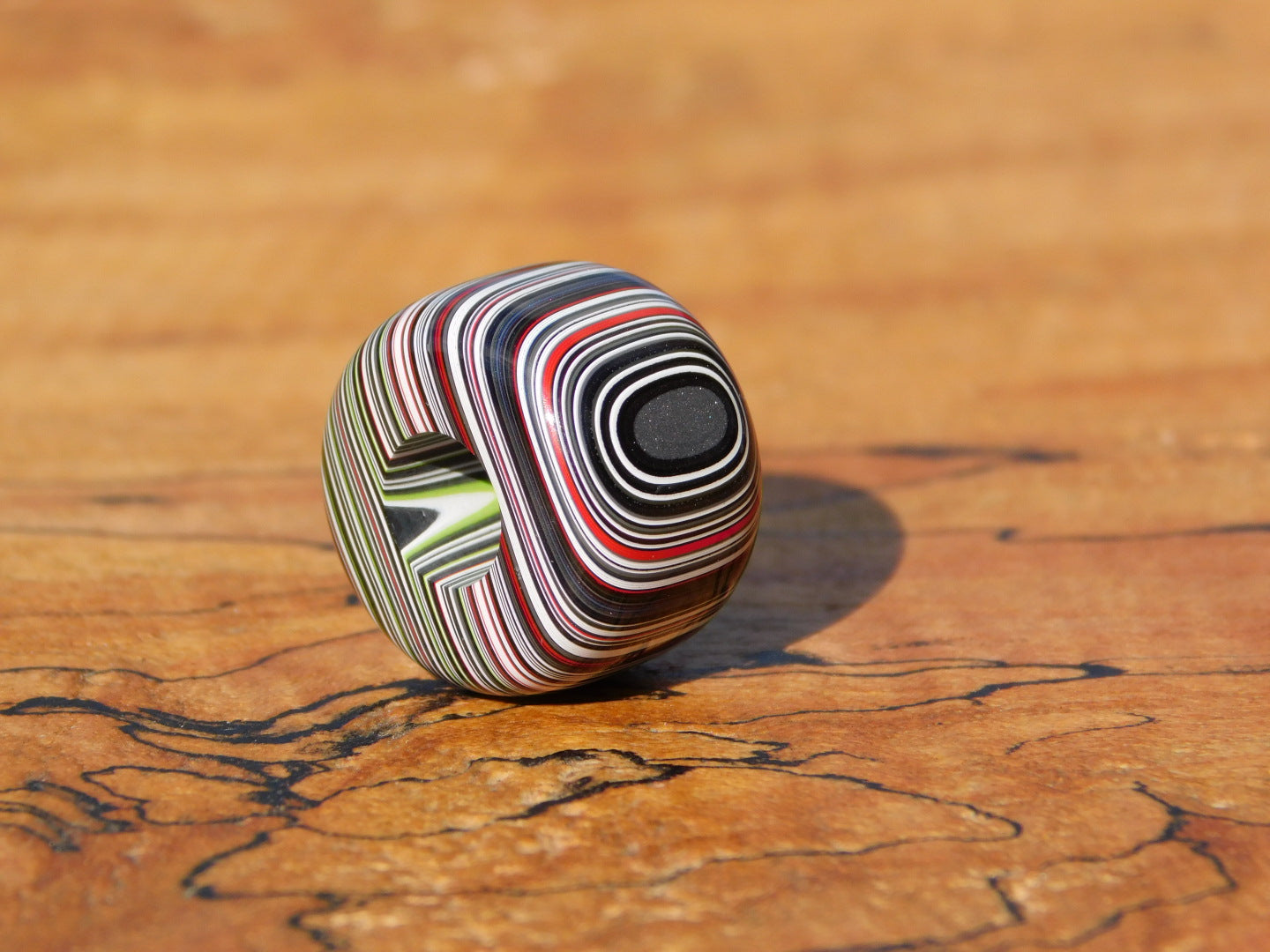 Crosscut Fordite Bead