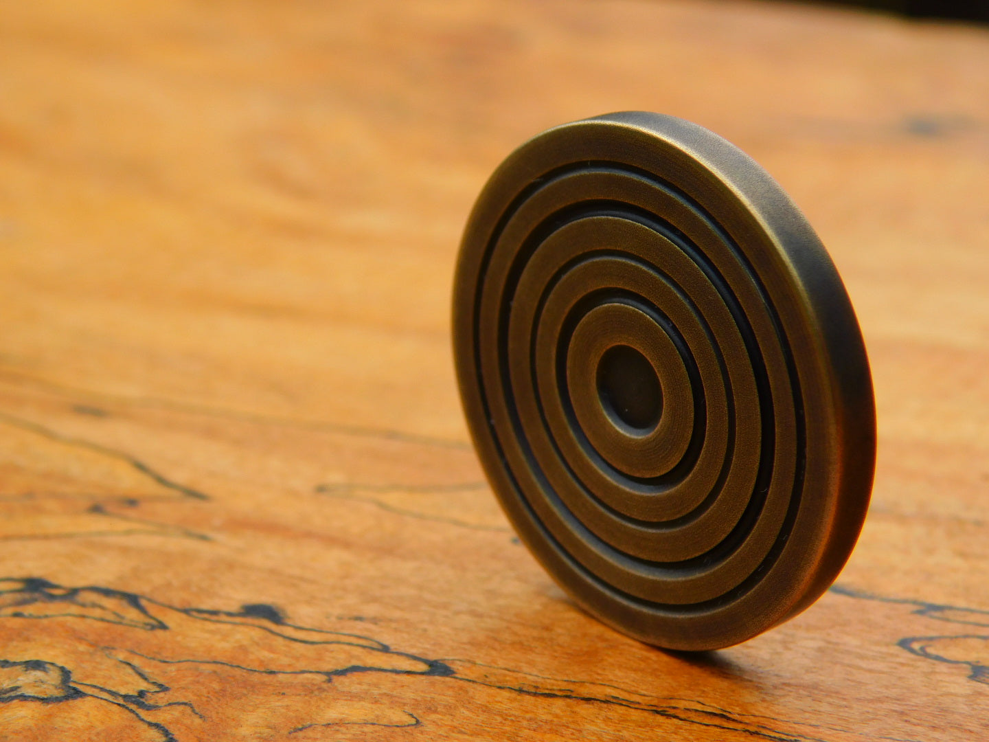 Antiqued Brass x Fordite Coin