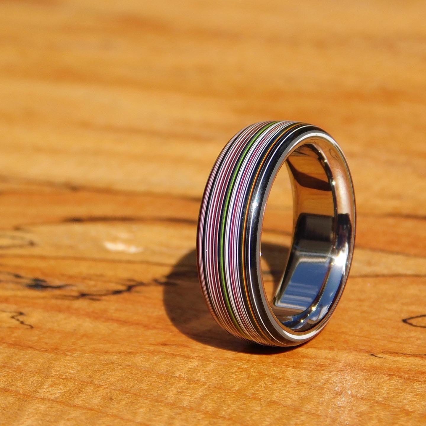 Fordite Agate x Titanium Ring