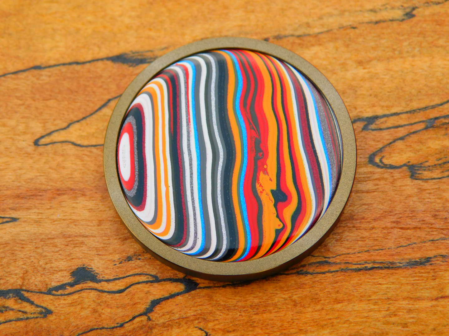 Bronzed Titanium x Fordite Coin