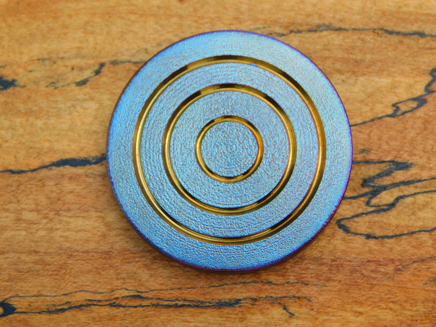 Tempered Titanium x Fordite Coin