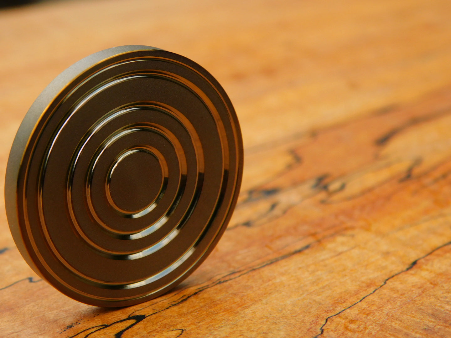 Bronzed Titanium x Fordite Coin