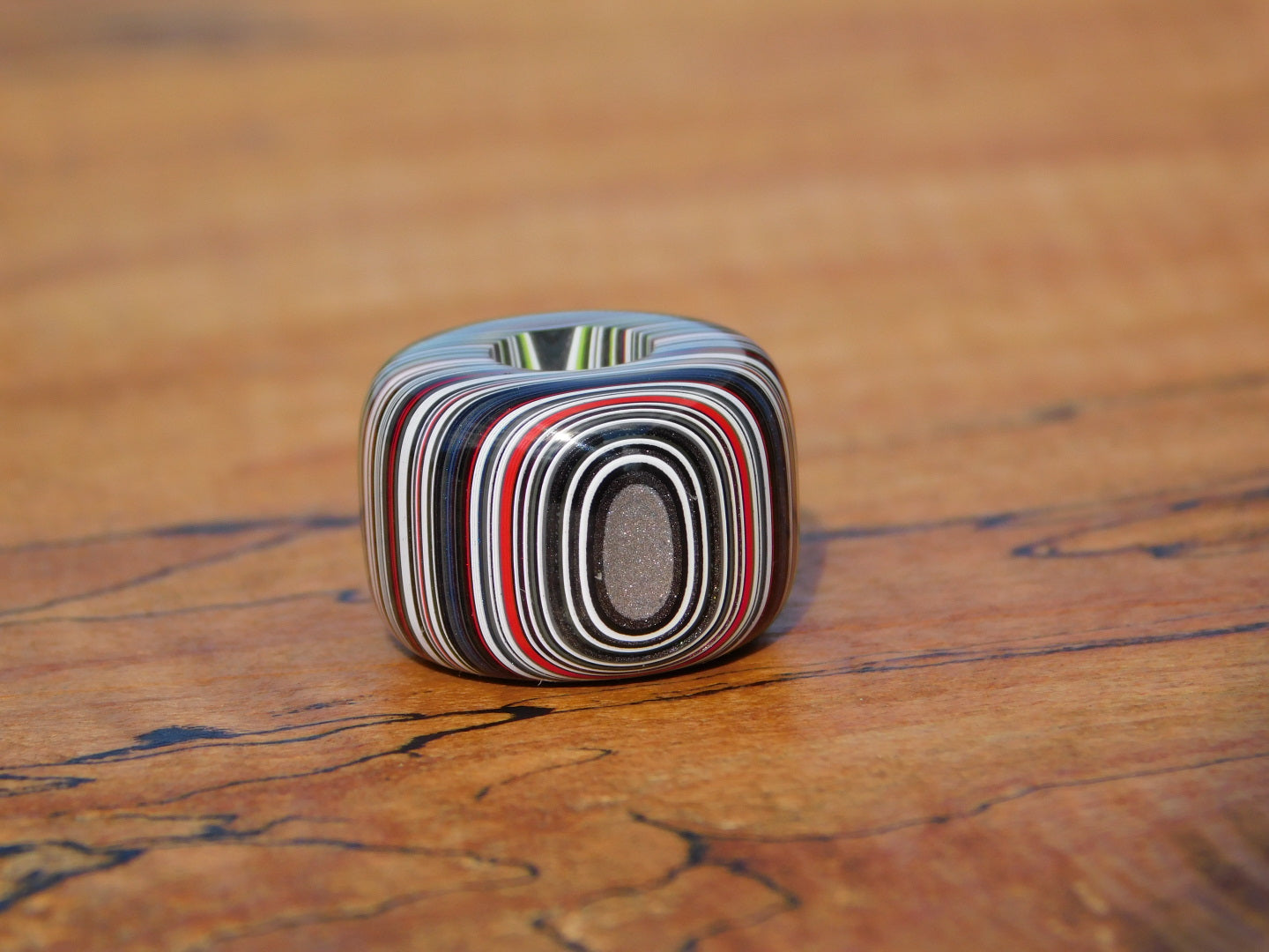 Crosscut Fordite Bead