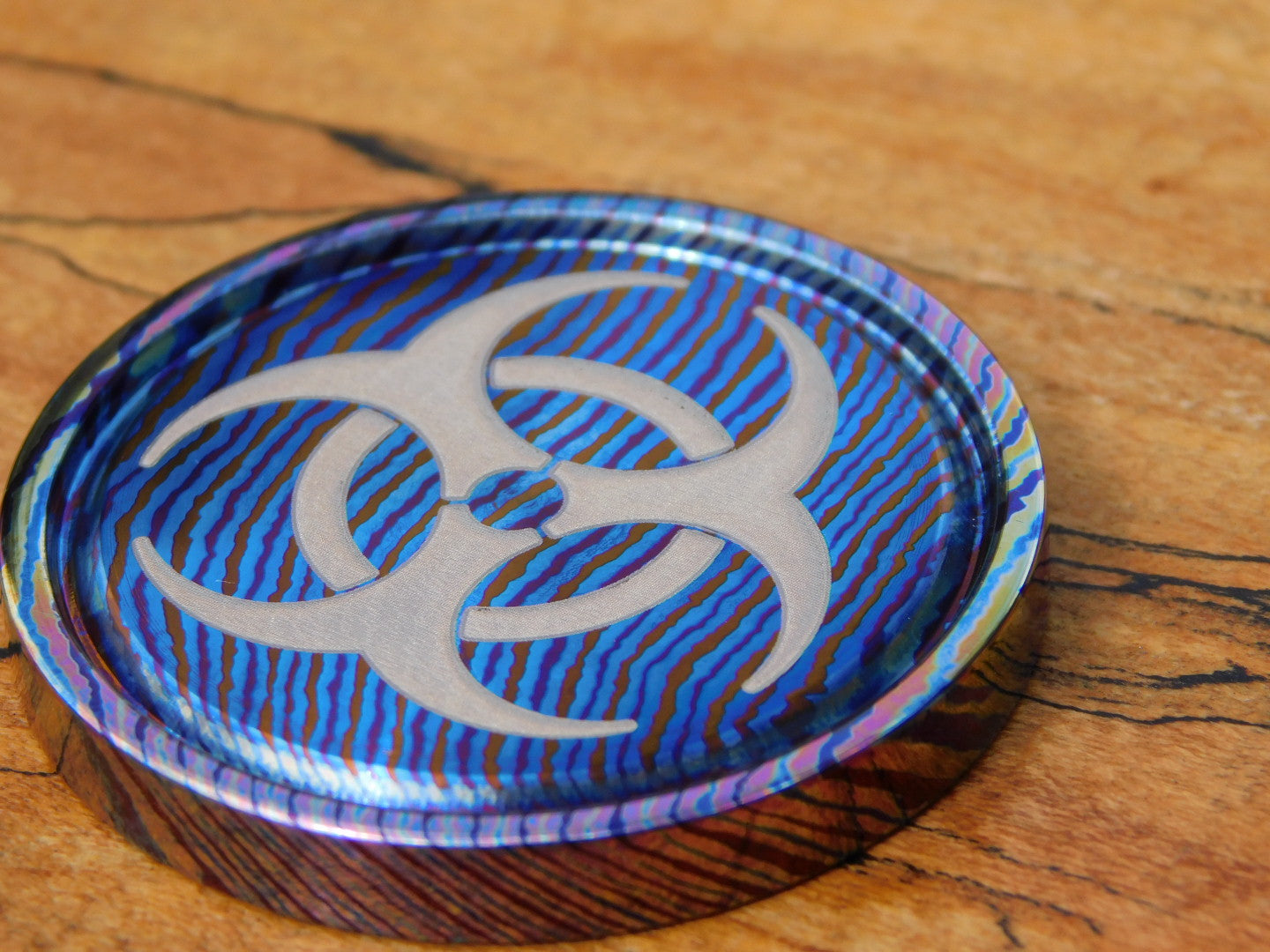 Biohazard Timascus Coin