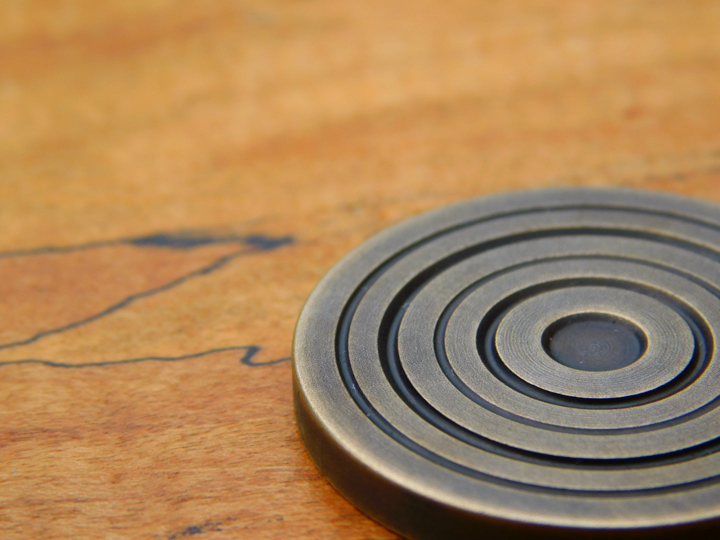 Antiqued Brass x Fordite Coin