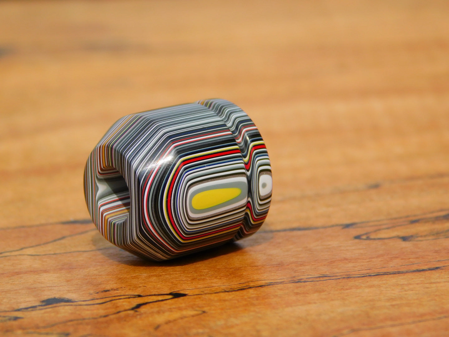 Crosscut Fordite Bead