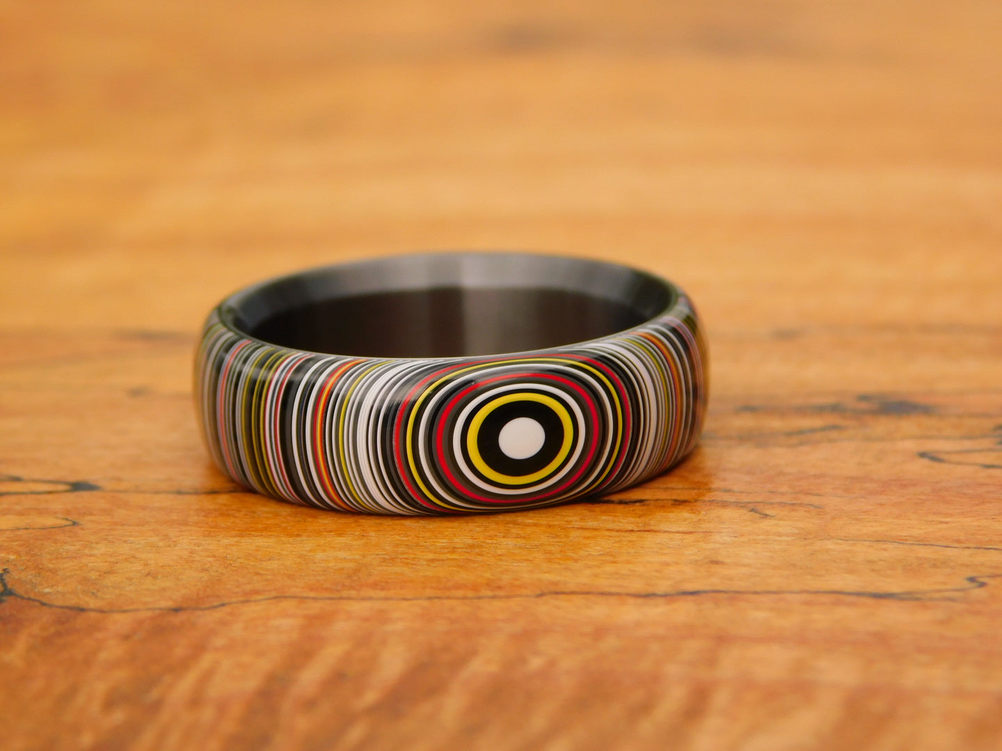 Crosscut Fordite x Black Zirc - Size 12