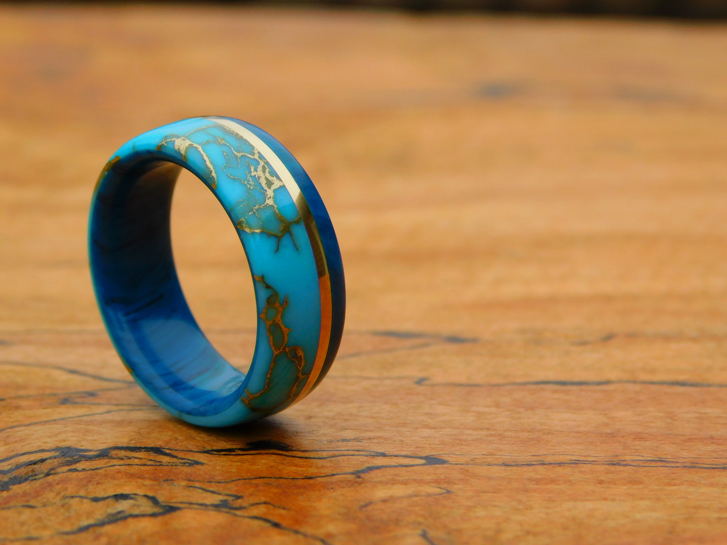 Turquoise Gem x Gold Vein Ring