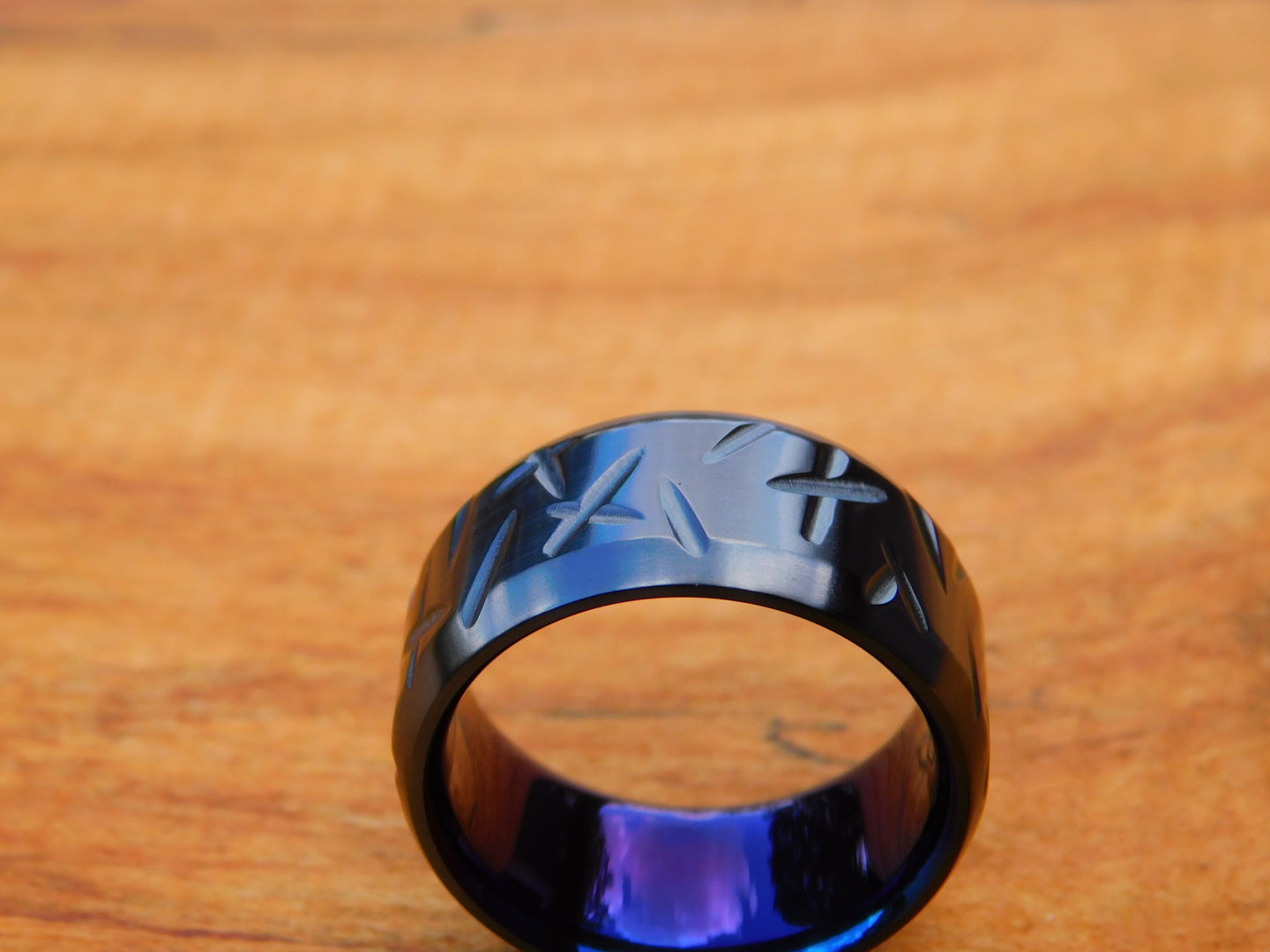 Flamed Black Titanium Battle-Born Ring