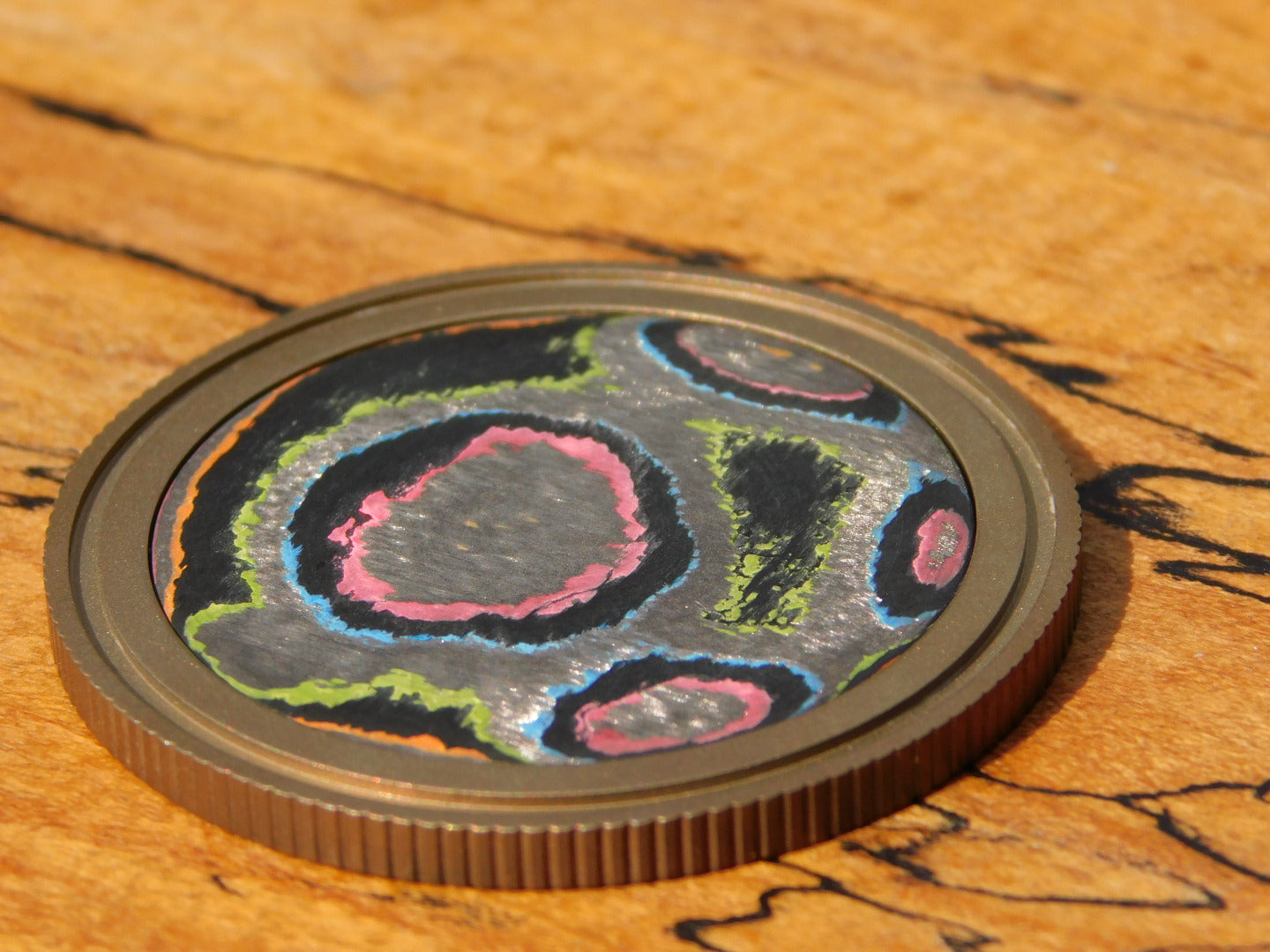 Biohazard Stainless x Carbon Fiber Coin