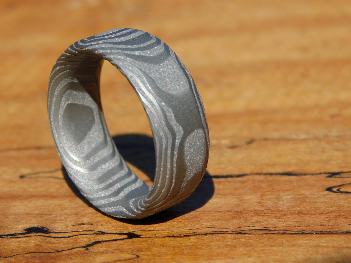 Lucia Stainless Damascus Ring