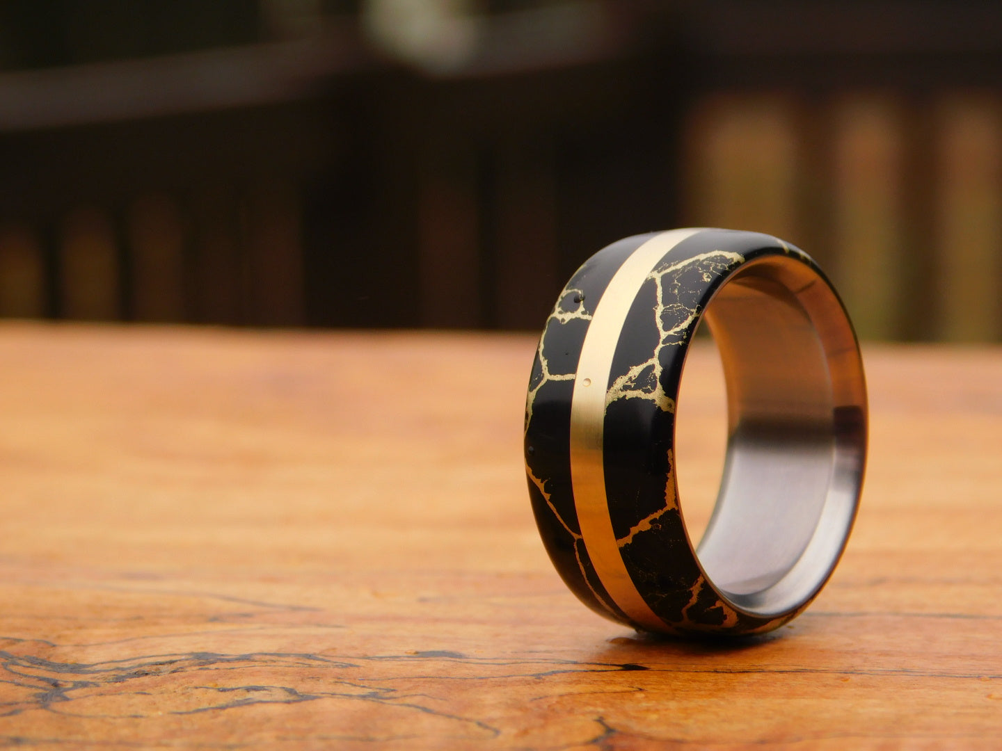 Black Gold x Brass x Titanium Ring