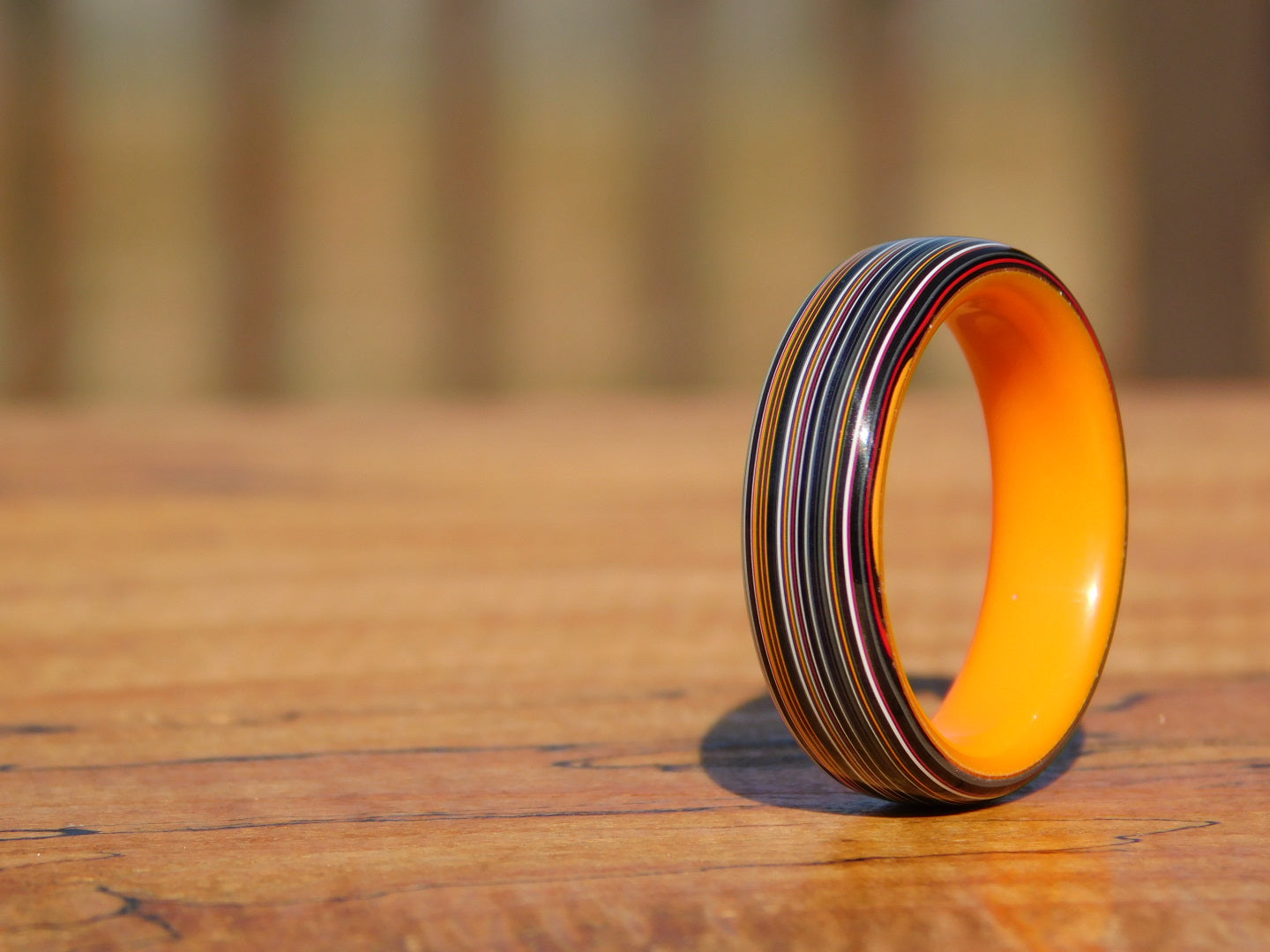 Fordite x Orange Glow Ring