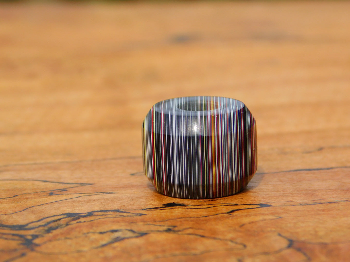 Crosscut Fordite Bead