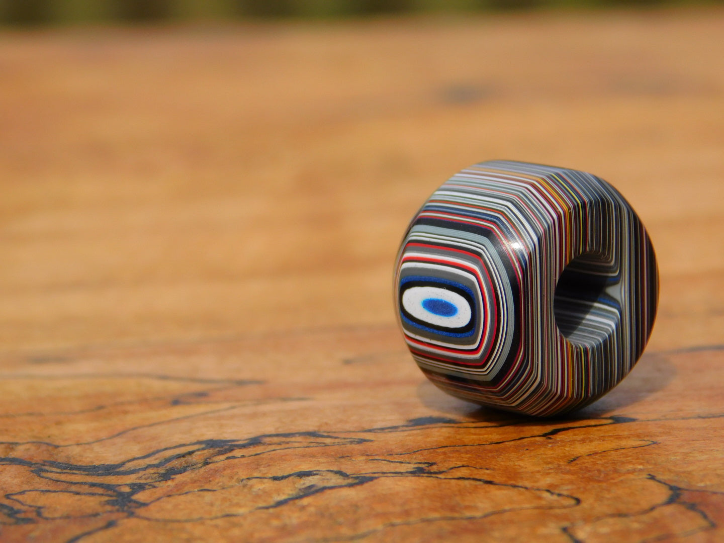 Crosscut Fordite Bead