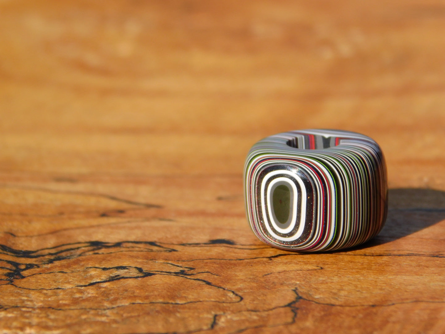 Crosscut Fordite Bead