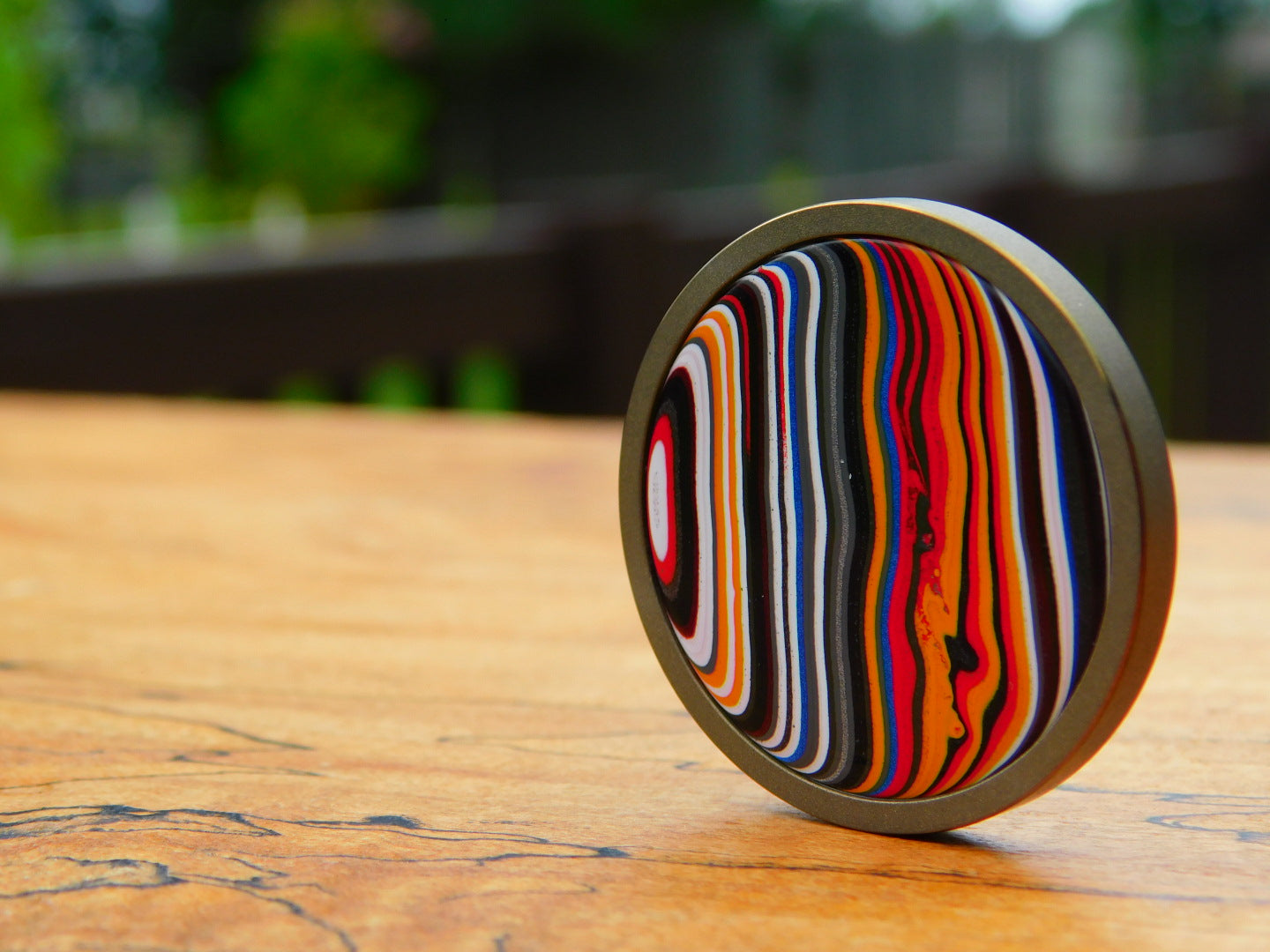 Bronzed Titanium x Fordite Coin