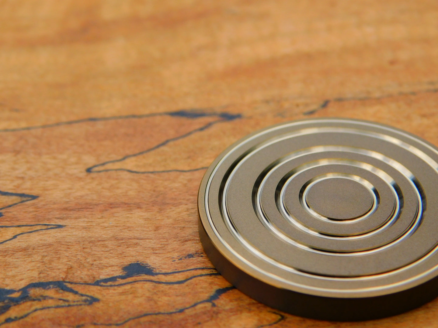 Bronzed Titanium x Fordite Coin