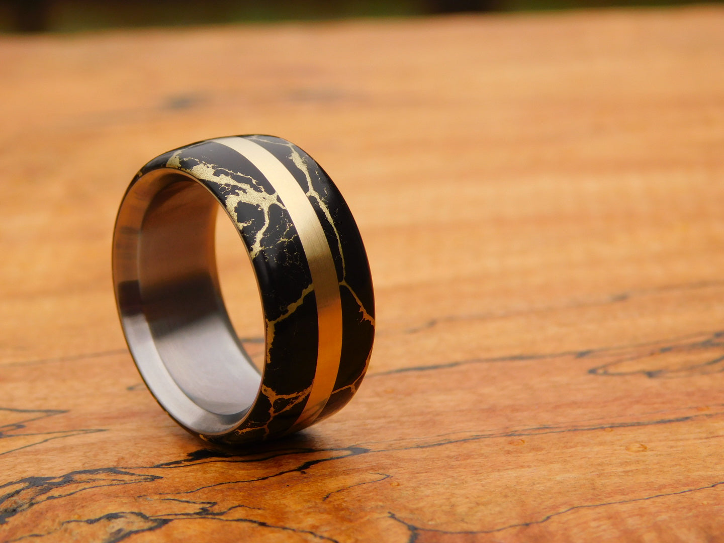 Black Gold x Brass x Titanium Ring