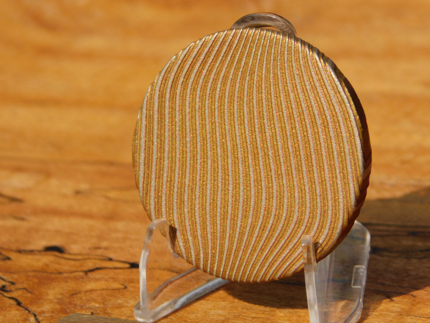 Biohazard Mokume Gane Coin